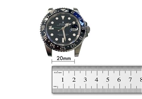 rolex gmt master ii bracelet width|how to measure rolex size.